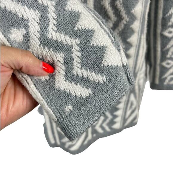 Kitty Hawk Retro Mix Print 80s Pullover Knit Sweater with Shoulder Pads Medium - Picture 10 of 13